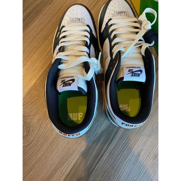 Nike SB Dunk Low HUF San Francisco Black Orange Men size 8.5 FD8775-001 New - Picture 5 of 12